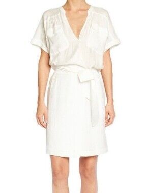 Brochu Walker Jas White Belted Mini Dress Size XS